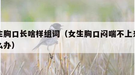 女生胸口长啥样组词（女生胸口闷喘不上来气怎么办）
