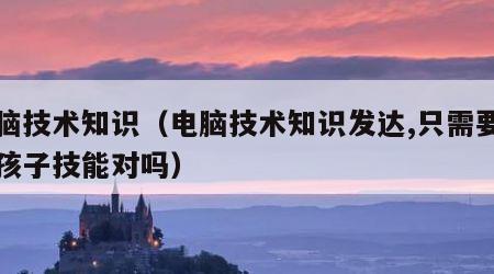 电脑技术知识（电脑技术知识发达,只需要培养孩子技能对吗）
