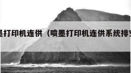 喷墨打印机连供（喷墨打印机连供系统排空气）