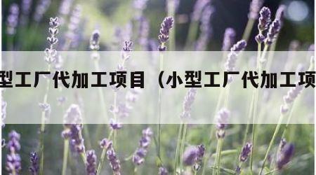 小型工厂代加工项目（小型工厂代加工项目!）