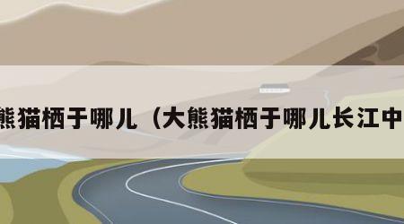 大熊猫栖于哪儿（大熊猫栖于哪儿长江中游）