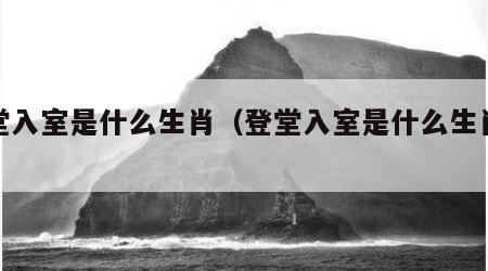 登堂入室是什么生肖（登堂入室是什么生肖最好）