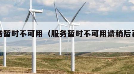 服务暂时不可用（服务暂时不可用请稍后再试）