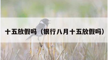 十五放假吗（银行八月十五放假吗）