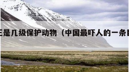 蛇王是几级保护动物（中国最吓人的一条巨蛇）