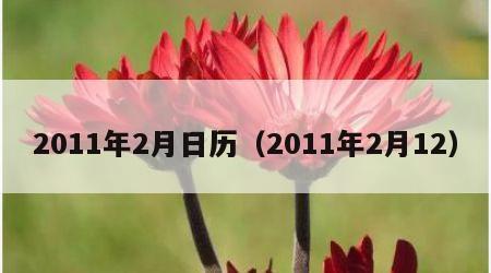2011年2月日历（2011年2月12）