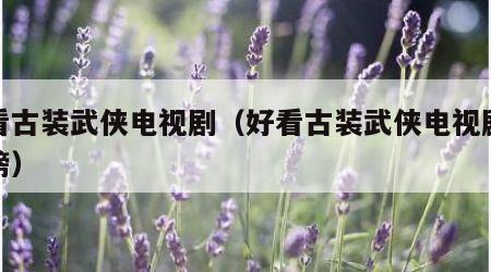 好看古装武侠电视剧（好看古装武侠电视剧排行榜）