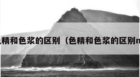 色精和色浆的区别（色精和色浆的区别m）