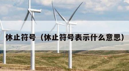 休止符号（休止符号表示什么意思）