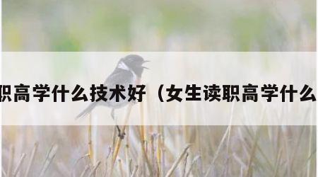 读职高学什么技术好（女生读职高学什么好）