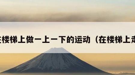 在楼梯上做一上一下的运动（在楼梯上走）