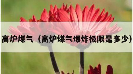 高炉煤气（高炉煤气爆炸极限是多少）