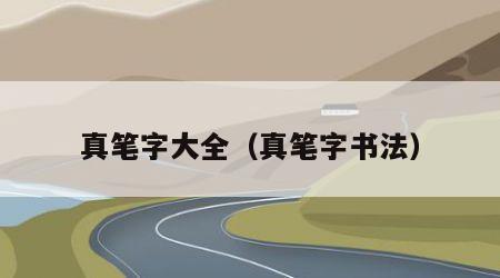 真笔字大全（真笔字书法）
