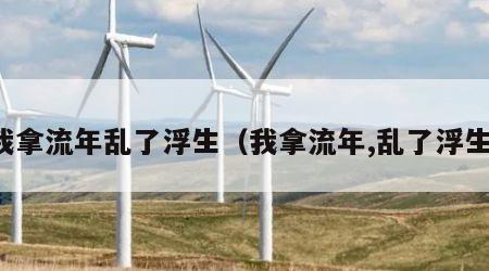 我拿流年乱了浮生（我拿流年,乱了浮生）
