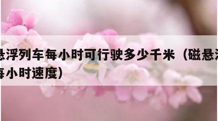 磁悬浮列车每小时可行驶多少千米（磁悬浮列车每小时速度）