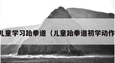 儿童学习跆拳道（儿童跆拳道初学动作）