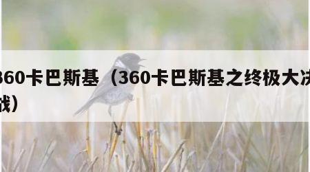 360卡巴斯基（360卡巴斯基之终极大决战）