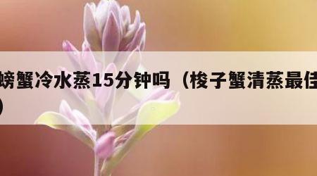 蒸螃蟹冷水蒸15分钟吗（梭子蟹清蒸最佳做法）