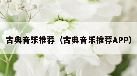 古典音乐推荐（古典音乐推荐APP）