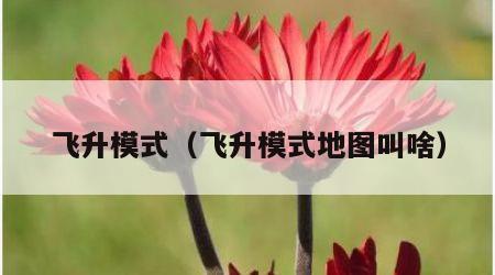 飞升模式（飞升模式地图叫啥）