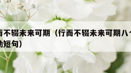 行而不辍未来可期（行而不辍未来可期八个字激励短句）
