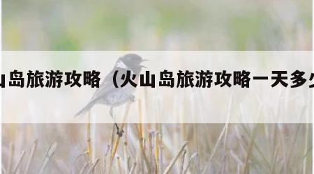 火山岛旅游攻略（火山岛旅游攻略一天多少钱）