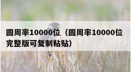 圆周率10000位（圆周率10000位 完整版可复制粘贴）