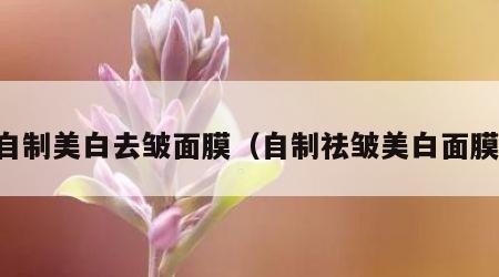 自制美白去皱面膜（自制祛皱美白面膜）