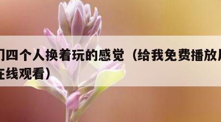 我们四个人换着玩的感觉（给我免费播放片高清在线观看）