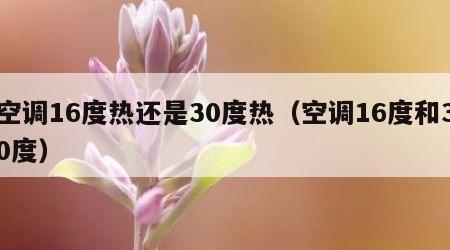 空调16度热还是30度热（空调16度和30度）