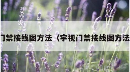 门禁接线图方法（宇视门禁接线图方法）