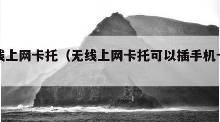 无线上网卡托（无线上网卡托可以插手机卡吗）