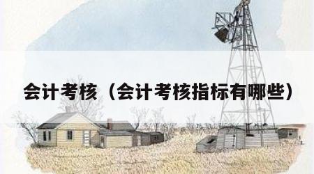 会计考核（会计考核指标有哪些）