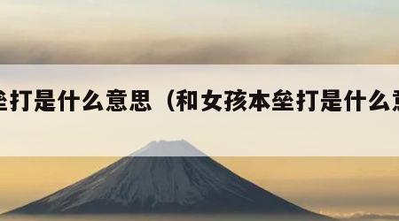 本垒打是什么意思（和女孩本垒打是什么意思）