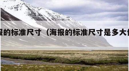 海报的标准尺寸（海报的标准尺寸是多大像素）