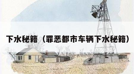下水秘籍（罪恶都市车辆下水秘籍）