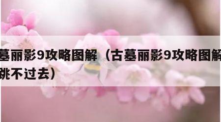 古墓丽影9攻略图解（古墓丽影9攻略图解就是跳不过去）