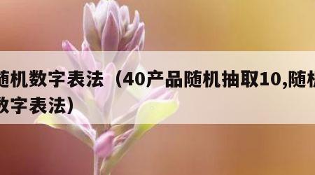 随机数字表法（40产品随机抽取10,随机数字表法）