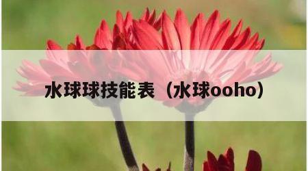 水球球技能表（水球ooho）