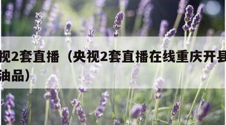 央视2套直播（央视2套直播在线重庆开县倒卖油品）