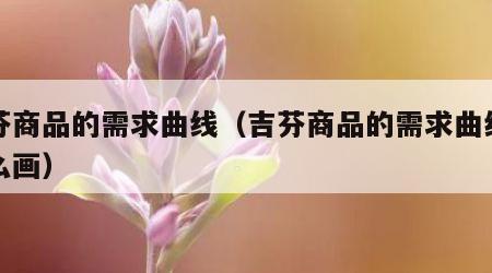 吉芬商品的需求曲线（吉芬商品的需求曲线图怎么画）