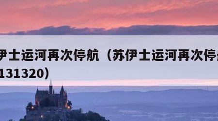 苏伊士运河再次停航（苏伊士运河再次停航hua131320）