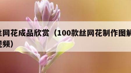 丝网花成品欣赏（100款丝网花制作图解 视频）