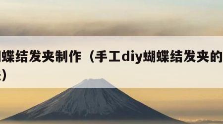 蝴蝶结发夹制作（手工diy蝴蝶结发夹的做法）