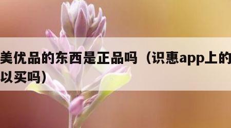 聚美优品的东西是正品吗（识惠app上的鞋可以买吗）