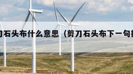 剪刀石头布什么意思（剪刀石头布下一句搞笑）