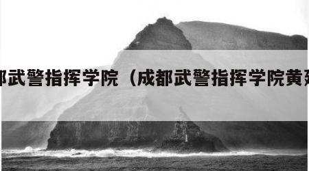 成都武警指挥学院（成都武警指挥学院黄建林）