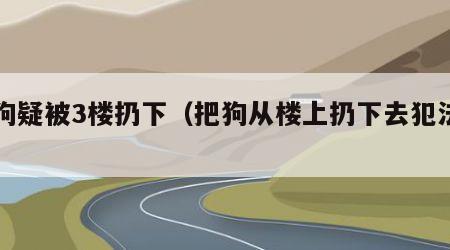 小狗疑被3楼扔下（把狗从楼上扔下去犯法吗）