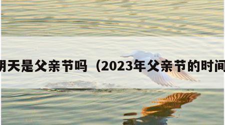 明天是父亲节吗（2023年父亲节的时间）