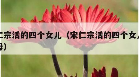宋仁宗活的四个女儿（宋仁宗活的四个女儿的生母）